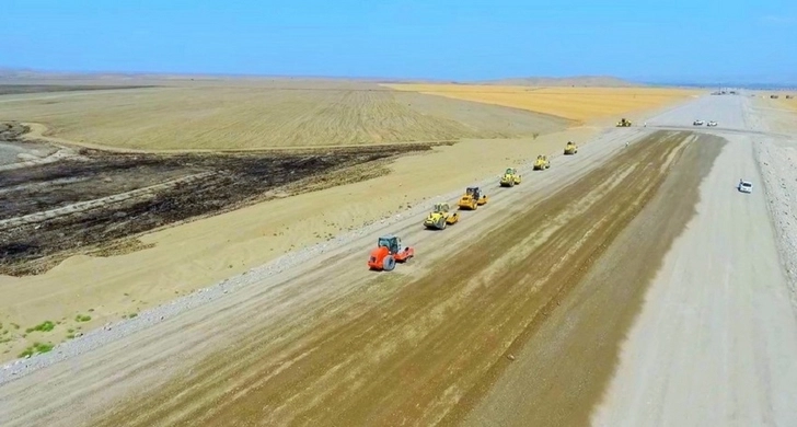 Продолжается строительство автодороги Горадиз-Джабраил-Зангилан-Агбенд - ВИДЕО