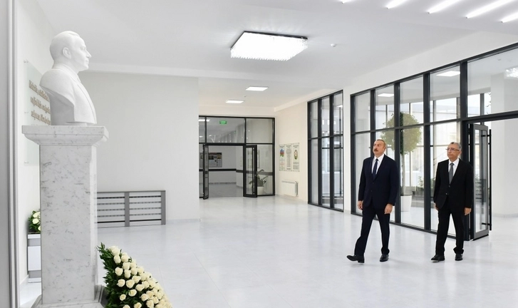 Ильхам Алиев ознакомился с условиями, созданными в школьном комплексе №87 - ФОТО