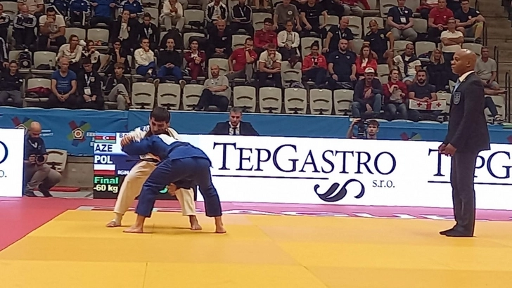 Азербайджанский дзюдоист взял серебряную медаль чемпионата Европы - ФОТО
