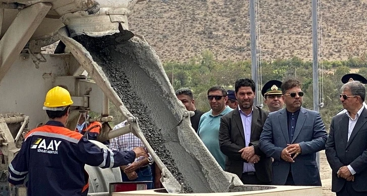 В Восточно-Зангезурском экономическом районе заложили фундамент автомоста на границе с Ираном - ФОТО
