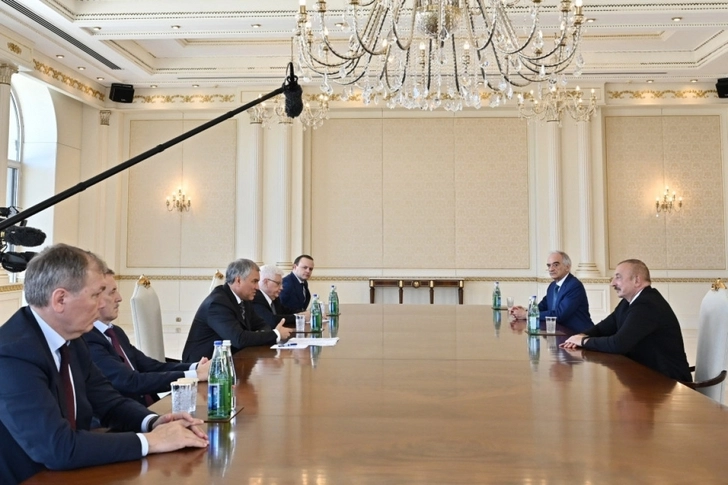Ильхам Алиев принял делегацию во главе с председателем Госдумы РФ - ОБНОВЛЕНО