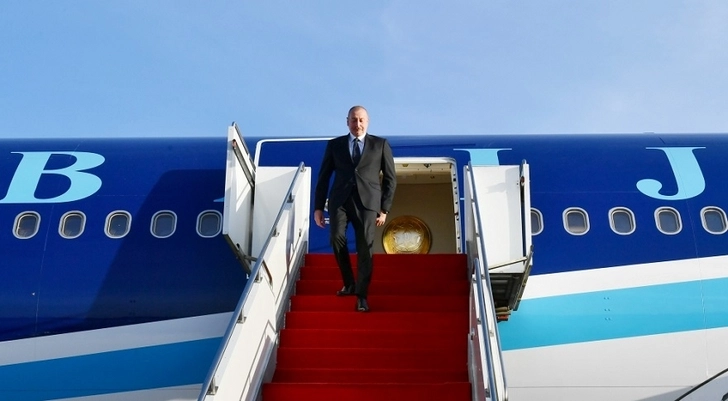 Президент Ильхам Алиев  прибыл с рабочим визитом в Казахстан - ФОТО/ВИДЕО