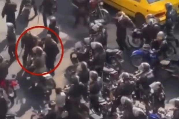 Иранские спецназовцы совершили непристойные действия по отношению к девушке прямо на улице - ВИДЕО