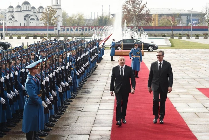 В Белграде состоялась церемония официальной встречи Ильхама Алиева - ФОТО/ВИДЕО