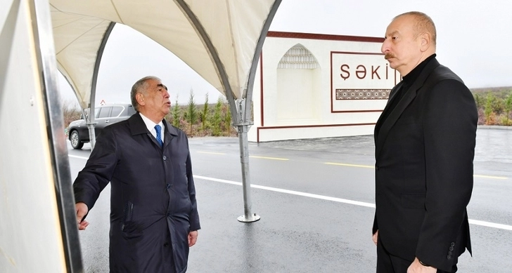 Президент принял участие в открытии после реконструкции автодороги Огуз-Шеки - ОБНОВЛЕНО/ФОТО/ВИДЕО