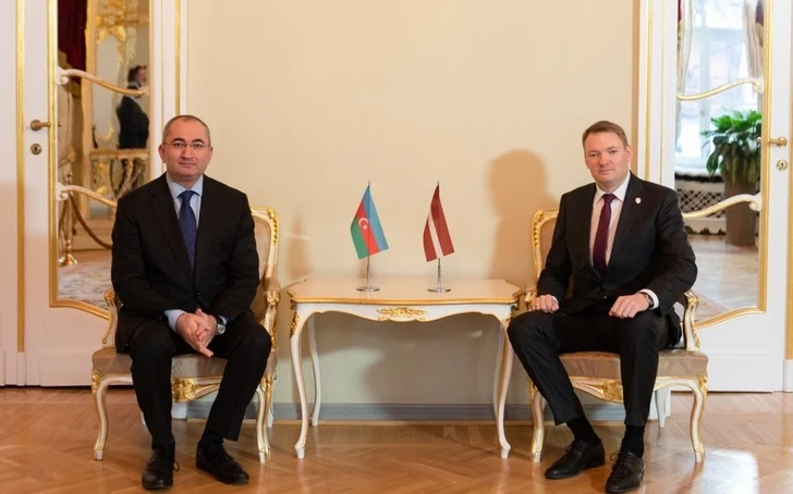Посол Азербайджана встретился с новоизбранным председателем Сейма Латвии