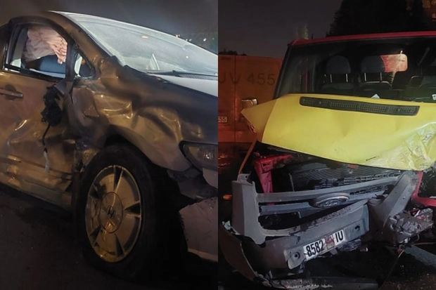 В Баку столкнулись два автомобиля, есть пострадавший - ФОТО