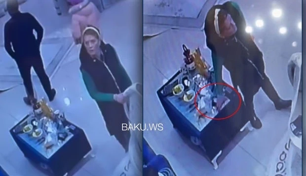 В Баку женщина совершила кражу из магазина - ВИДЕО