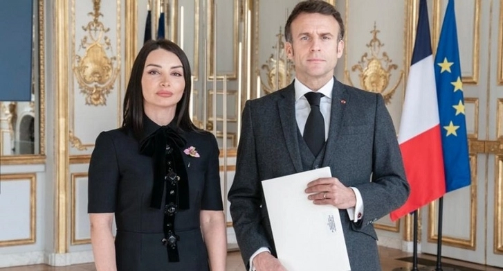 Лейла Абдуллаева вручила верительные грамоты президенту Франции - ФОТО