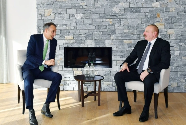 Ильхам Алиев встретился в Давосе с генеральным исполнительным директором Группы ВР - ФОТО
