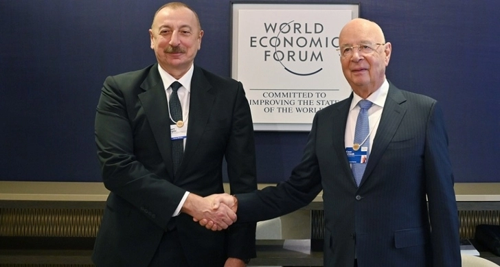 В Давосе состоялась встреча Ильхама Алиева с председателем Всемирного экономического форума