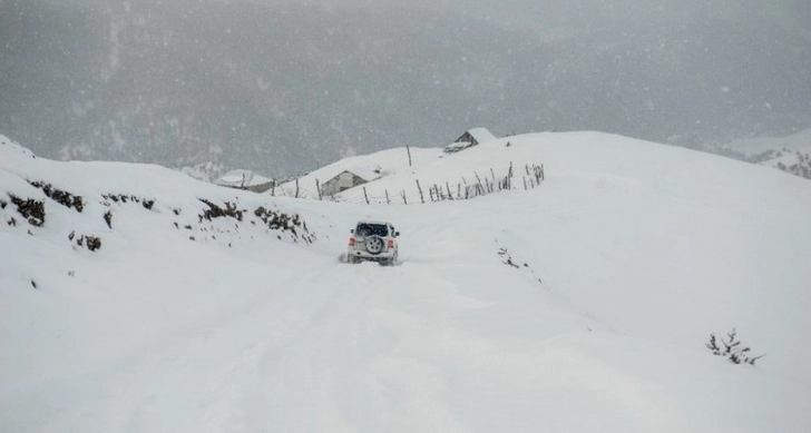 Высота снежного покрова в Азербайджане достигла 20 см