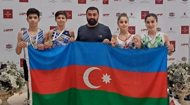 Азербайджанские гимнасты завоевали медали на международном турнире в Риге