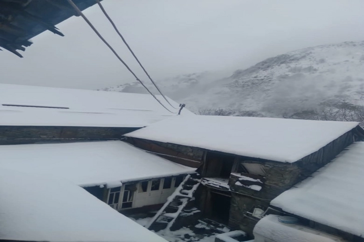 Высота снежного покрова в Азербайджане достигла 7 см