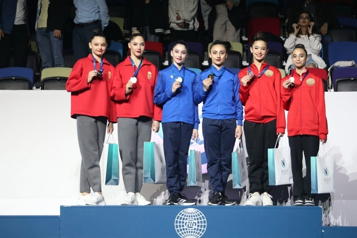 Азербайджанские гимнастки завоевали золотую и серебряную медали на AGF Trophy - ФОТО