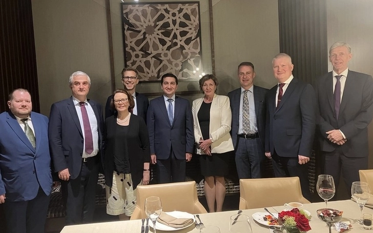 Хикмет Гаджиев встретился с послами стран Балтии и Скандинавии в Азербайджане - ФОТО