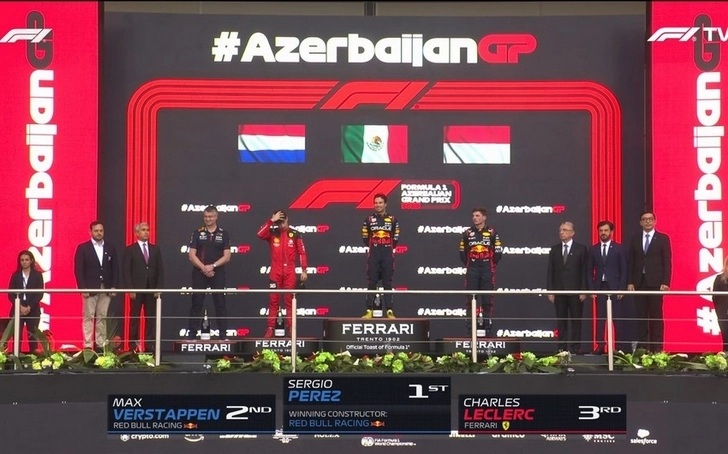 Состоялась церемония награждения победителей Гран-при Азербайджана «Формулы-1»