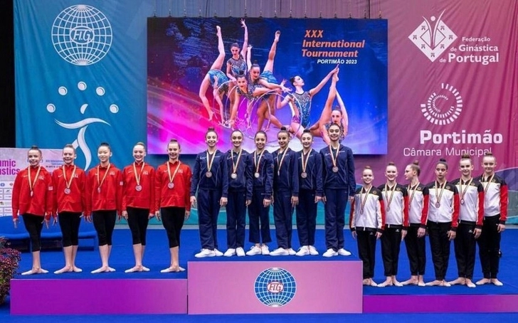 Азербайджанские гимнастки завоевали четыре медали на международном турнире в Португалии - ФОТО