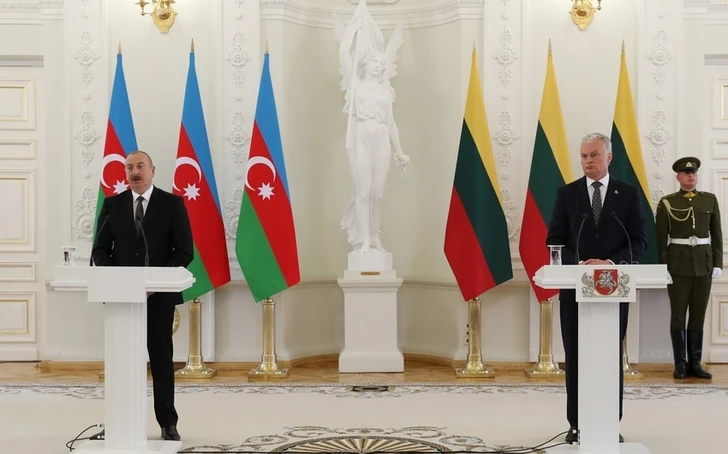 Ильхам Алиев: Связи ЕС-Азербайджан играют важную роль в двустороннем сотрудничестве с Литвой