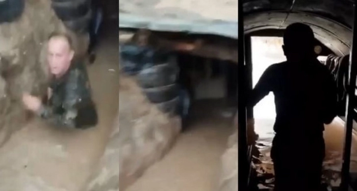 Армянская армия несет службу в плачевных условиях: свежевырытые окопы затопило - ВИДЕО