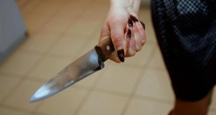 В Гахском районе женщина напала с ножом на своего приятеля