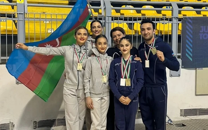 Азербайджанские гимнасты завоевали золотую и серебряную медали в Италии