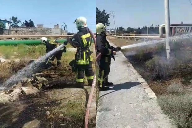 Возле нефтепроводов в Баку произошел пожар - ФОТО