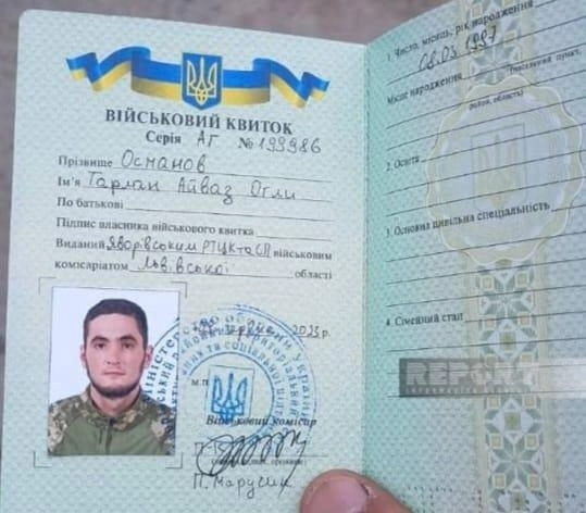 Media.az - Новости Азербайджана - Азербайджанец-военнослужащий ВСУ пропал без вести - ОБНОВЛЕНО - ФОТО/ВИДЕО