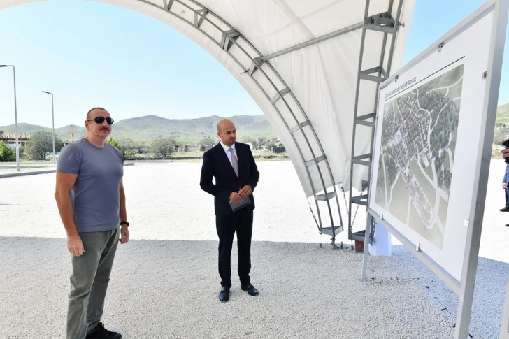 Президент Ильхам Алиев совершил визит в Джебраильский район - ОБНОВЛЕНО - ФОТО