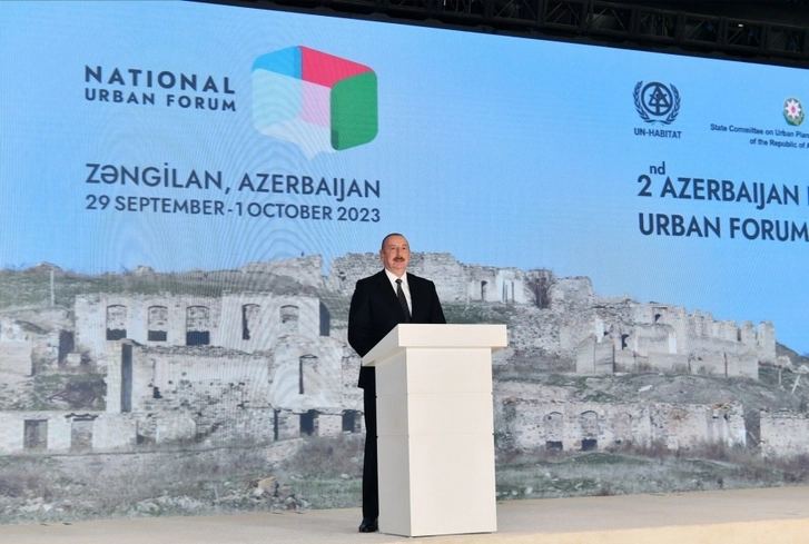 Media.az - Новости Азербайджана - Президент выступил на открытии II Национального градостроительного форума в Зангилане - ОБНОВЛЕНО - ВИДЕО/ФОТО