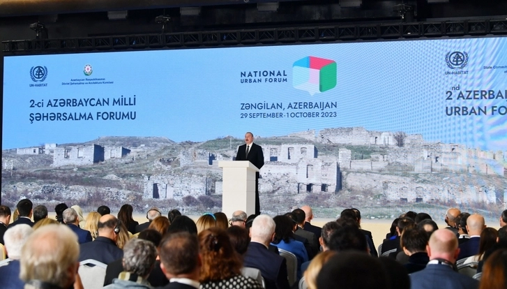 Media.az - Новости Азербайджана - Президент выступил на открытии II Национального градостроительного форума в Зангилане - ОБНОВЛЕНО - ВИДЕО/ФОТО