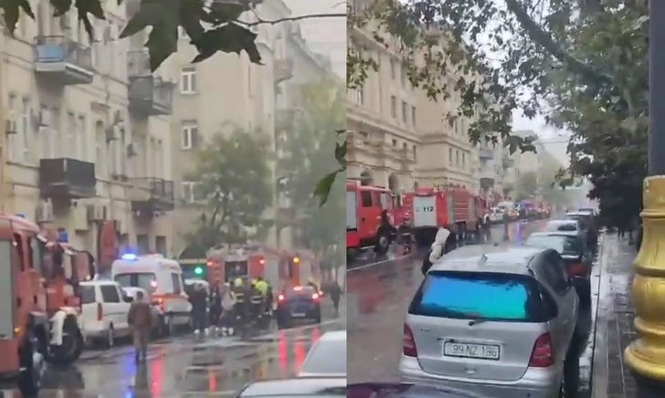 Пожар в жилом доме в центре Баку потушен - ОБНОВЛЕНО - ВИДЕО