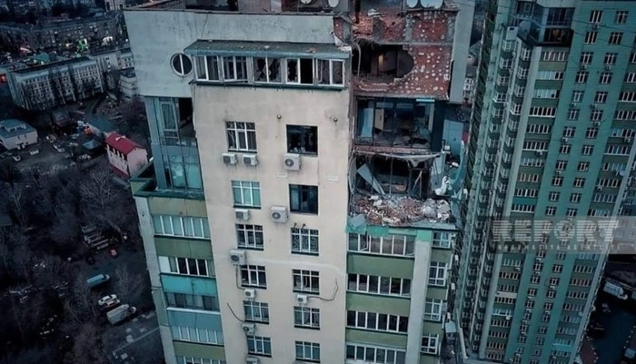 В Киеве в результате атаки беспилотников пострадали азербайджанцы - ФОТО