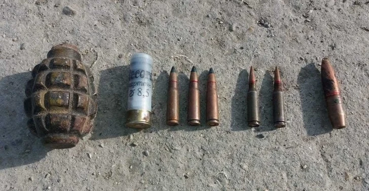 В Шамкире возле железнодорожной линии найдены боеприпасы