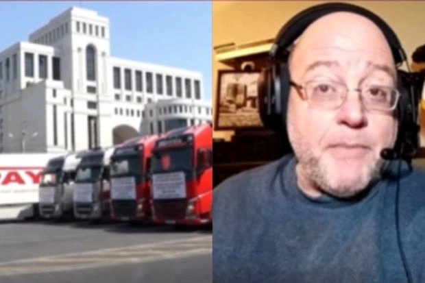 Армянский журналист разоблачил «шоу с фурами»: грузовики оказались пустыми - ВИДЕО