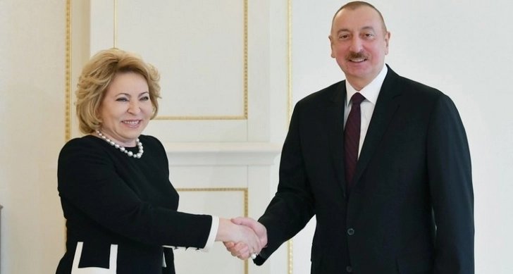 Валентина Матвиенко поздравила Президента Азербайджана
