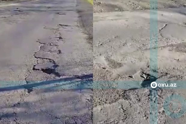 Дорога из Азербайджана в Грузию находится в аварийном состоянии - ВИДЕО