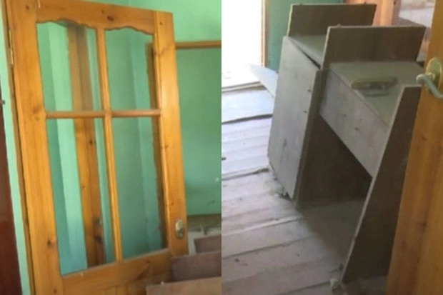 В Баку украли вещи у сдававшей в аренду дом незрячей женщины: вынесли даже двери и оконные рамы - ВИДЕО