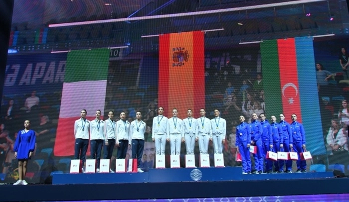 Кубок мира по художественной гимнастике: Азербайджан в групповых упражнениях завоевал бронзовую медаль