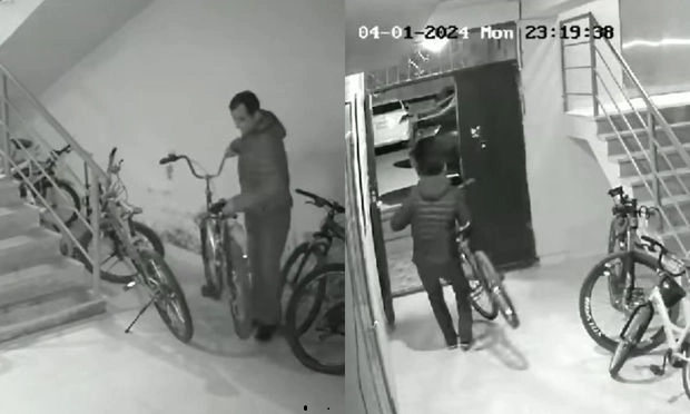 Кража велосипеда в Хырдалане попала на камеру: владелец жалуется на нерасторопность полиции - ВИДЕО