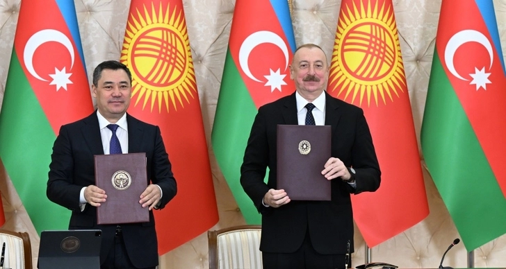 В Баку состоялась церемония подписания азербайджано-кыргызских документов - ФОТО