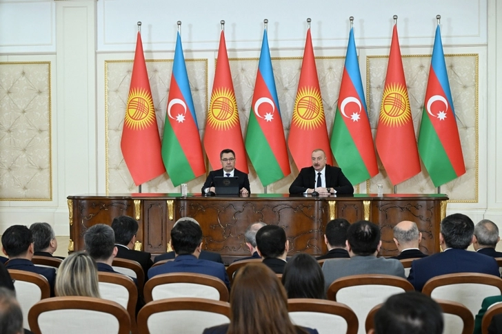 Президенты Азербайджана и Кыргызстана выступили с заявлениями для прессы - ФОТО/ВИДЕО/ОБНОВЛЕНО
