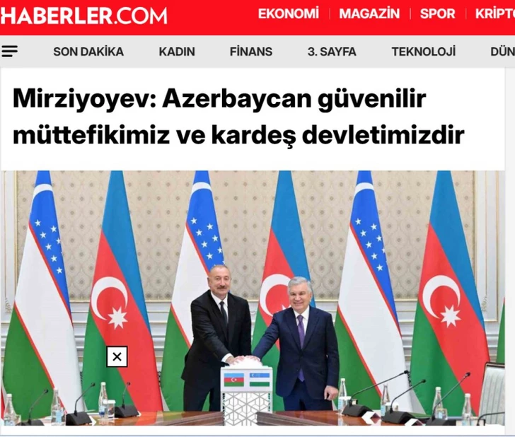Media.az - Новости Азербайджана - СМИ Турции: Визит Президента Ильхама Алиева в Узбекистан – вклад в укрепление интеграции в регионе