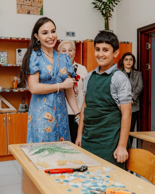 Media.az - Новости Азербайджана - Лейла Алиева и Арзу Алиева посетили школу-интернат №11 в Баку