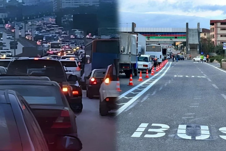 Новая автобусная полоса на дороге Баку – Сумгайыт вызывает недовольство водителей
