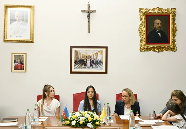 Media.az - Новости Азербайджана - Лейла Алиева обсудила с Раффаэллой Джулиани реставрацию катакомб