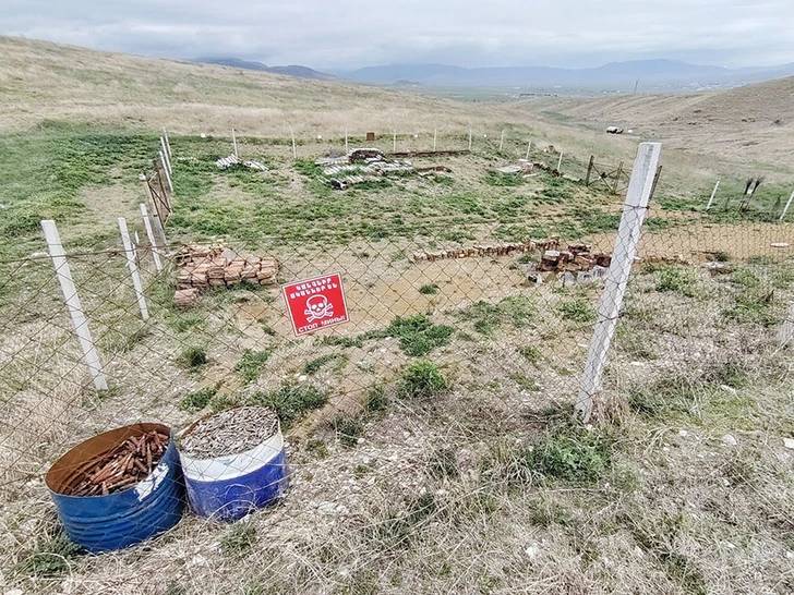 В Ходжалы обнаружено большое количество боеприпасов, принадлежавших армянским бандформированиям