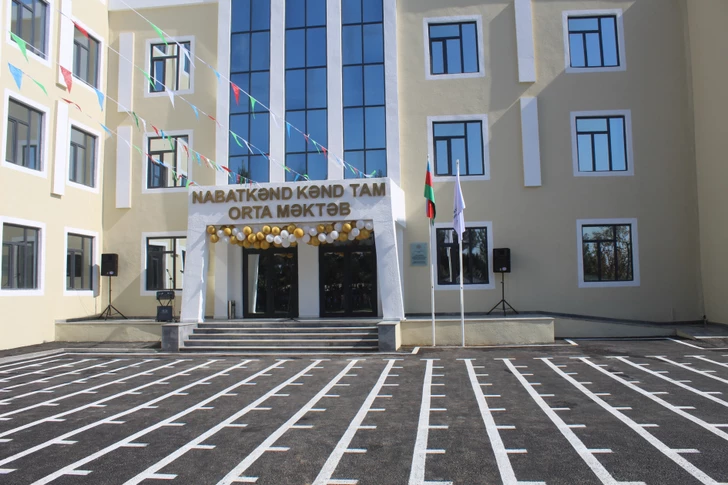 Media.az - Новости Азербайджана - Фонд Гейдара Алиева построил новое здание школы в отдаленном селе Саатлинского района