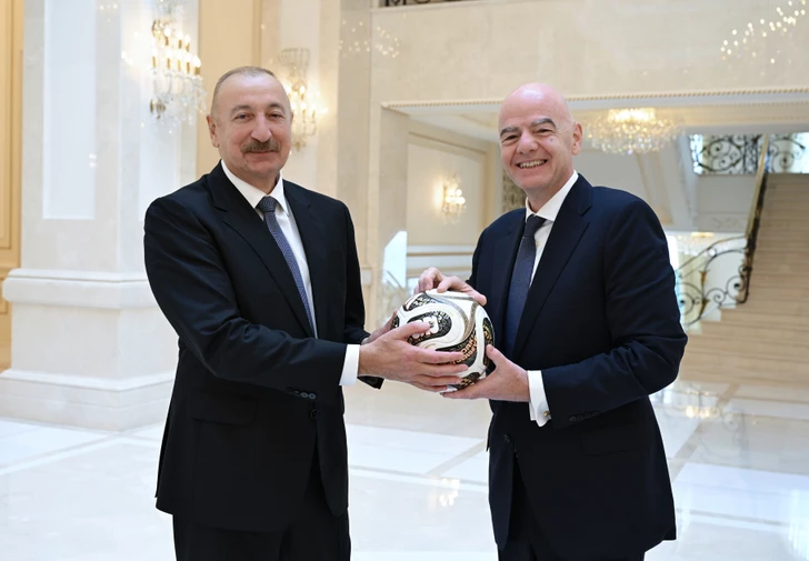 Media.az - Новости Азербайджана - Ильхам Алиев принял президента ФИФА Джанни Инфантино