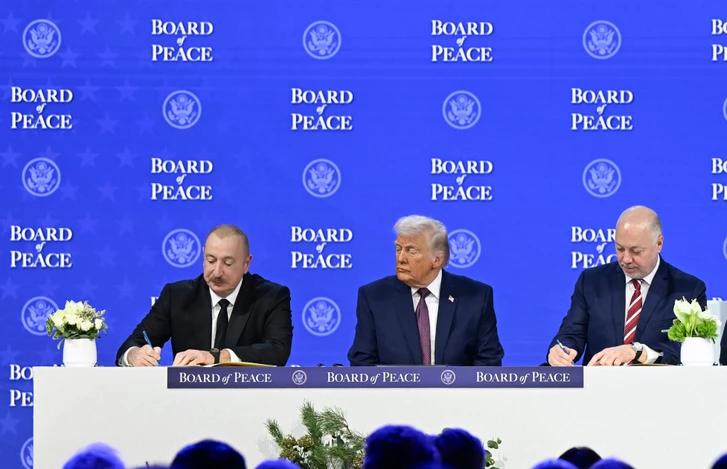 Media.az - Новости Азербайджана - Ильхам Алиев принимает участие в подписании «Устава Совета мира» в Давосе